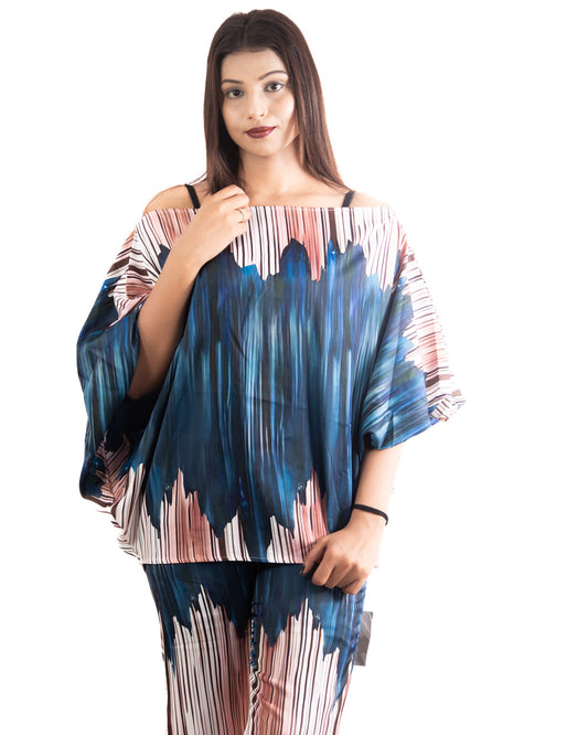 Abstract Stripe & Brushstroke Print Co-ord Set
