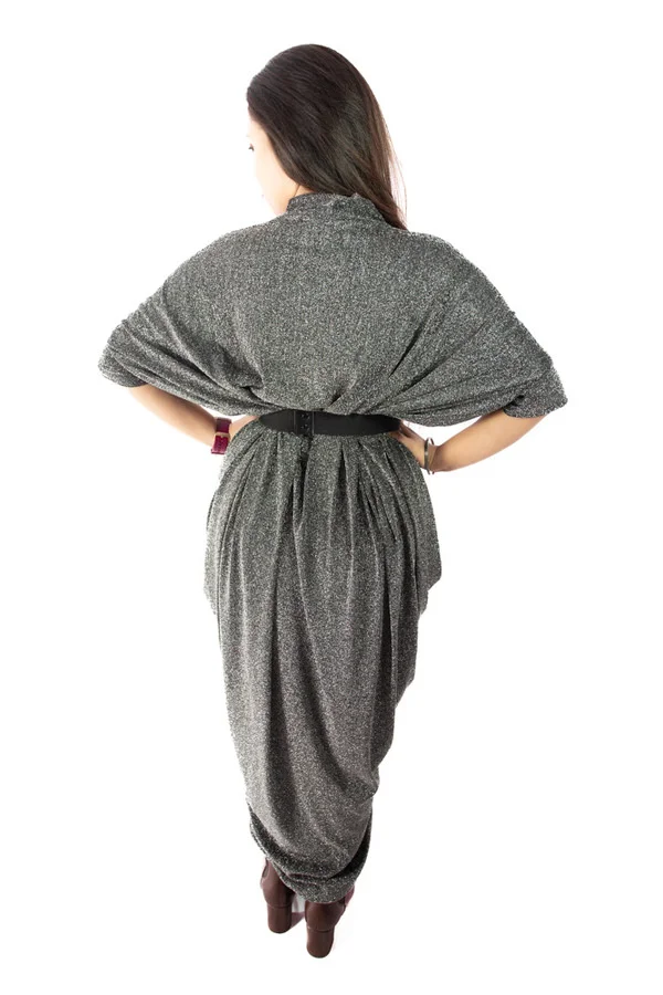 Shimmer Oversize dress with belt oversize dress