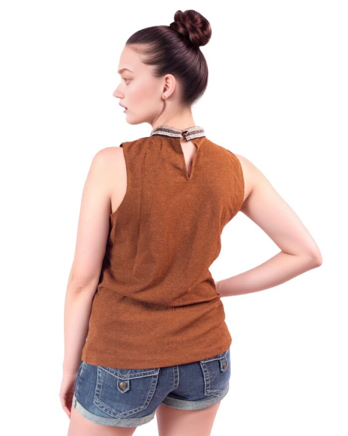 high neck knitted top
