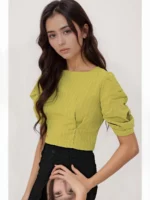 Striped Puff-Sleeve Top - Image 3