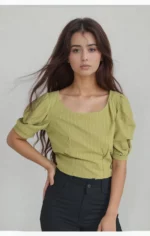 Striped Puff-Sleeve Top - Image 4