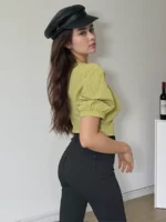 Striped Puff-Sleeve Top - Image 5