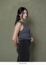 Ribbed Metallic Sleeveless Top - Image 4
