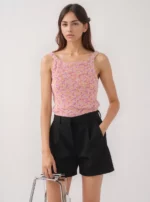 knit sleeveless pink top - Image 4