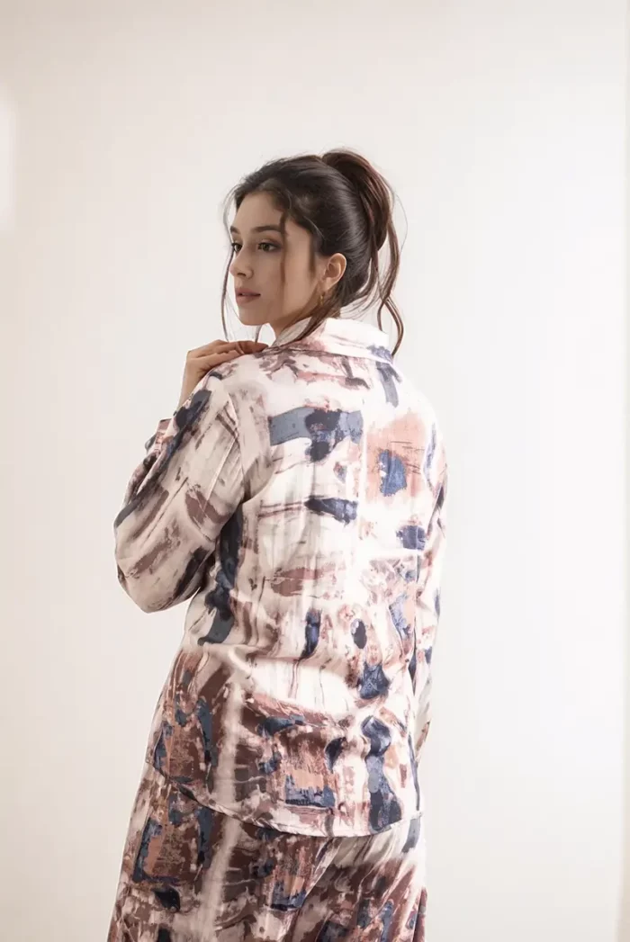 Abstract Print Wrap-Style Co Ord Set - Image 2