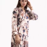 Abstract Print Wrap-Style co ord set
