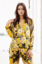 Printed Yellow floral Co ord Set