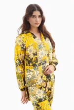 Printed Yellow floral Co ord Set - Image 3