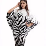 Monochrome Zebra Print Kaftan co ord set for women