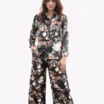 Black and Floral Co ord Set