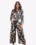 Black and Floral Co ord Set