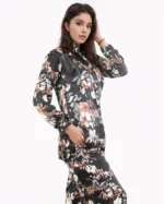 Black and Floral Co ord Set - Image 2
