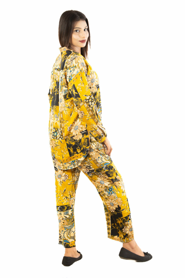 Goldenrod Floral and Paisley Print Co-ord Se - Image 3