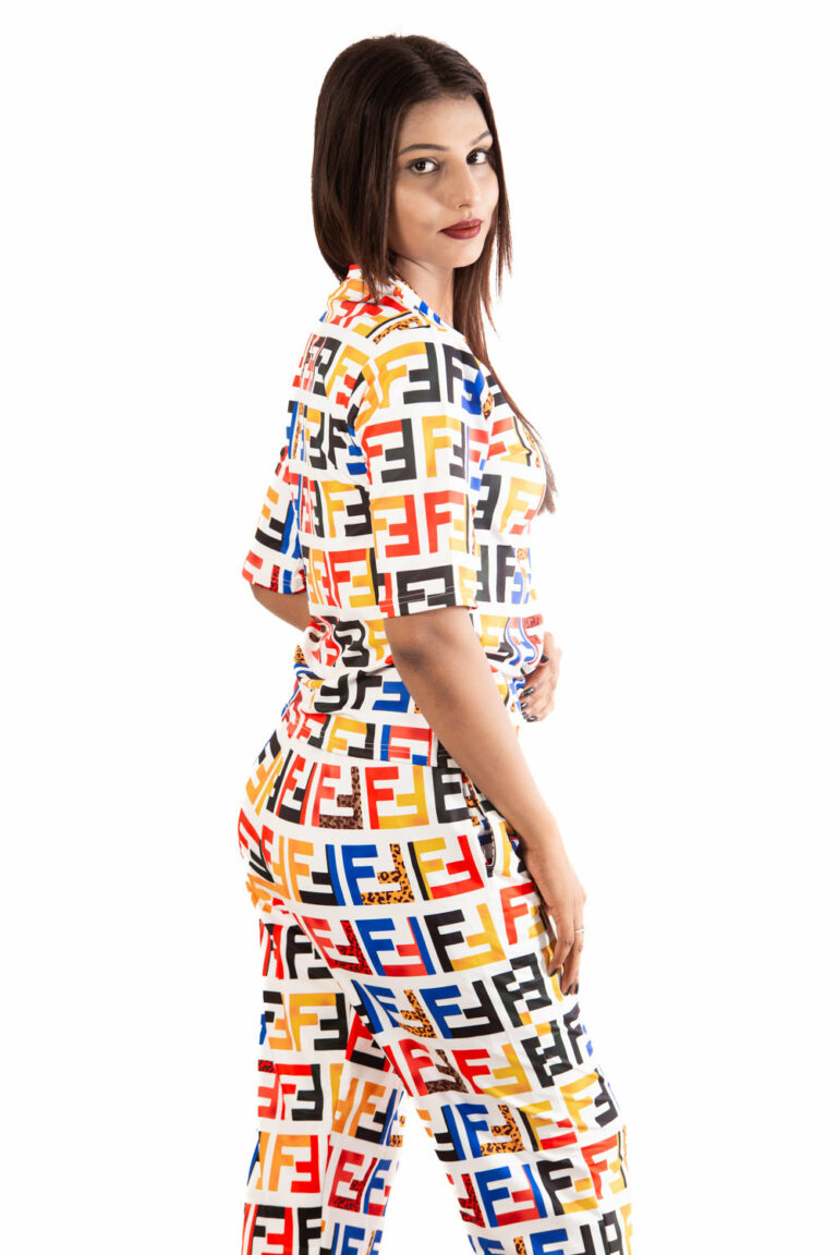 Multicolor Logo Print Co-ord Set - Image 3