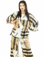 Modern Plaid & Abstract Print Co-ord Set