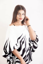 Monochrome Zebra Print Kaftan co ord set - Image 4