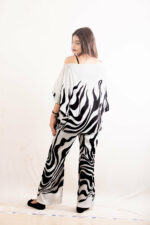 Monochrome Zebra Print Kaftan co ord set - Image 2