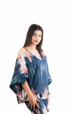 Abstract Stripe & Brushstroke Print Co-ord Set - Image 4
