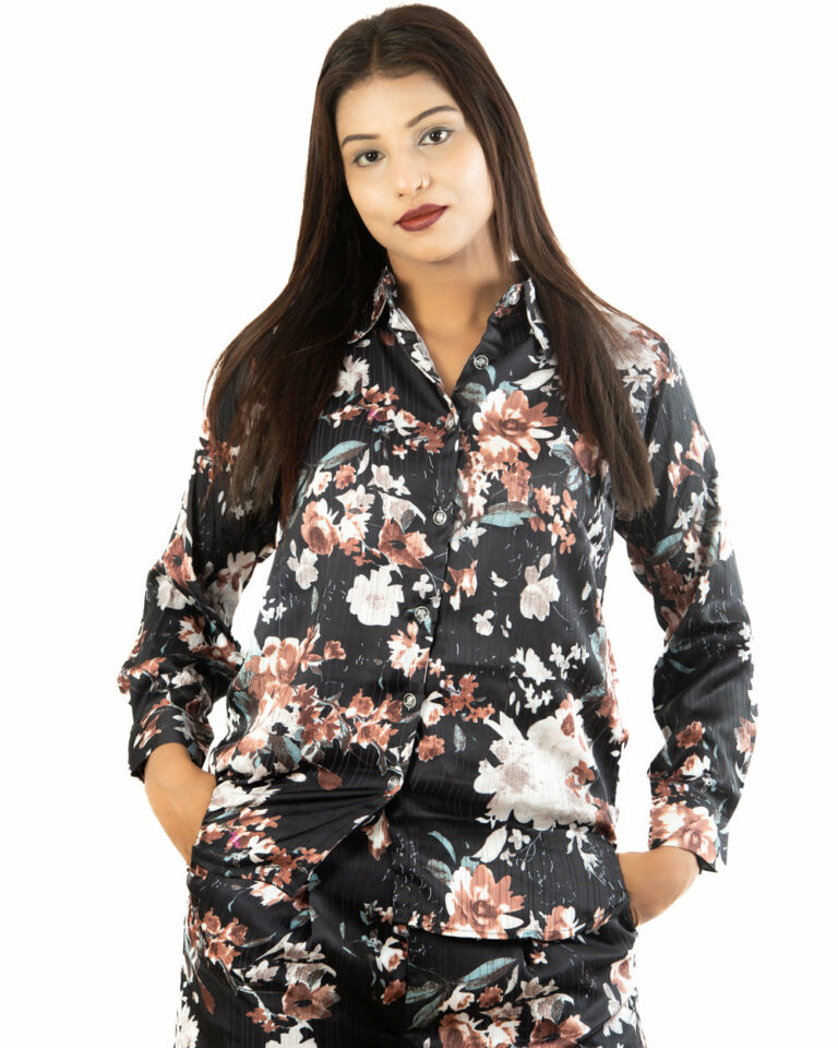 Dark Floral Print Co-ord - Image 1