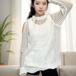 Arctic Breeze Open-Knit top