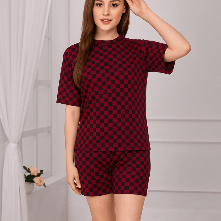 Checkered Loungewear Co-ord Set - Image 1