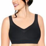 "Enamor A112 Black Full Coverage Bra - Non-Padded, Seamless, Stylish Neck Design, Full Support for Everyday Wear"