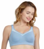 "Enamor A112 ice blue Full Coverage Bra - Non-Padded, Seamless, Stylish Neck Design, Full Support for Everyday Wear"