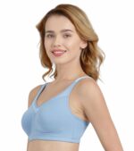 "Enamor A112 ice blue Full Coverage Bra - Non-Padded, Seamless, Stylish Neck Design, Full Support for Everyday Wear" - Image 2