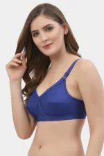 "Floret Crossfit Blue Full Coverage Bra - Non-Padded, Seamless, Full Support for Everyday Wear" - Image 5