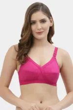 Floret Crossfit Magenta Full Coverage Bra - Non-Padded, Seamless, Full Support for Everyday Wear"