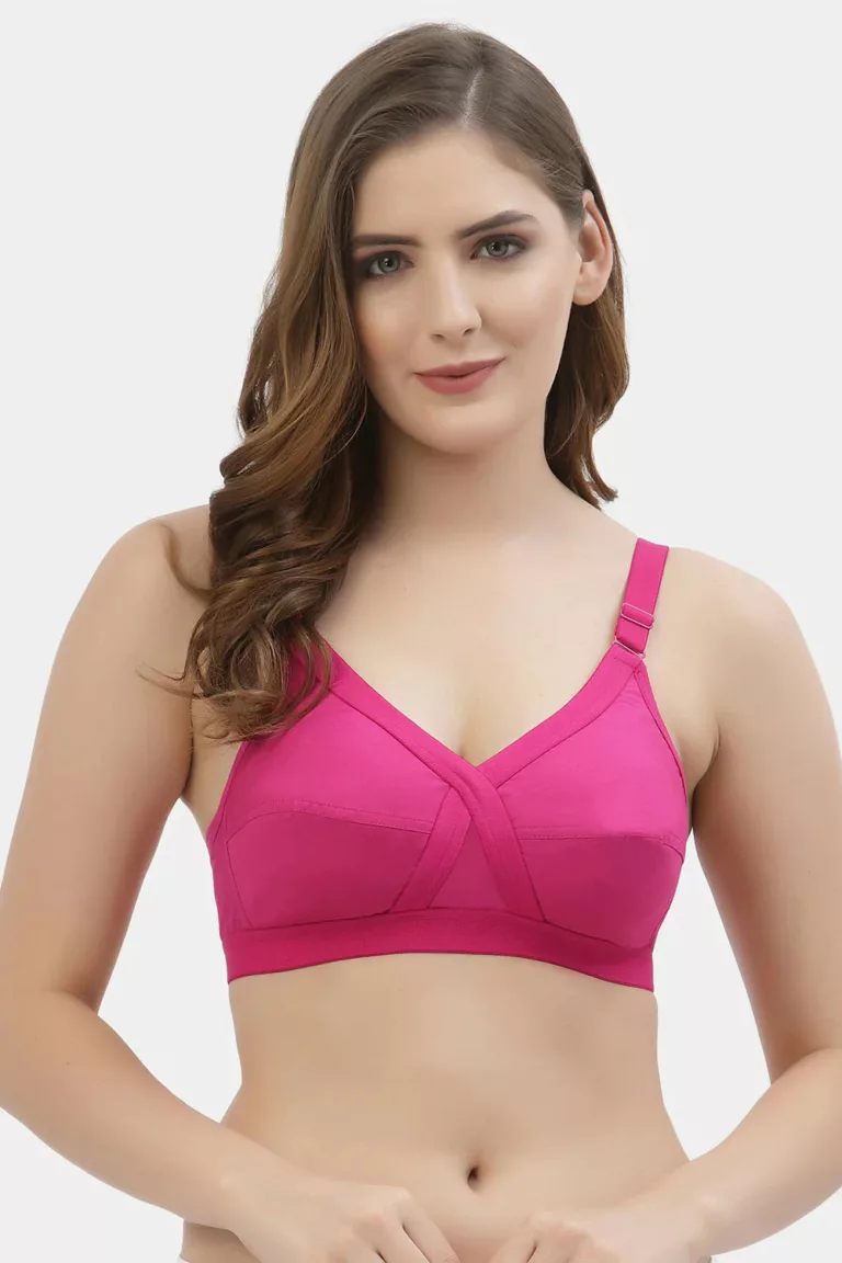 Floret Crossfit Magenta Full Coverage Bra - Non-Padded, Seamless, Full Support for Everyday Wear" - Image 1