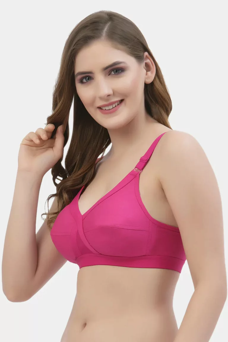 Floret Crossfit Magenta Full Coverage Bra - Non-Padded, Seamless, Full Support for Everyday Wear" - Image 3