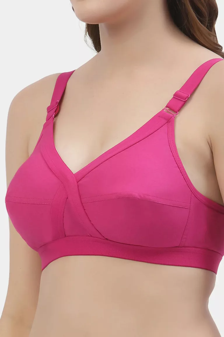Floret Crossfit Magenta Full Coverage Bra - Non-Padded, Seamless, Full Support for Everyday Wear" - Image 5