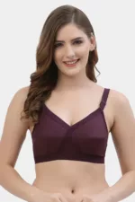 "Floret Crossfit Wine Full Coverage Bra - Non-Padded, Seamless, Full Support for Everyday Wear"