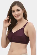 "Floret Crossfit Wine Full Coverage Bra - Non-Padded, Seamless, Full Support for Everyday Wear" - Image 3