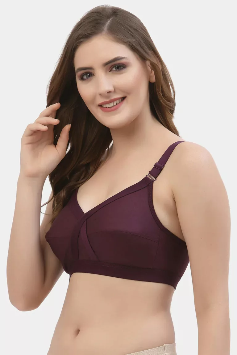 "Floret Crossfit Wine Full Coverage Bra - Non-Padded, Seamless, Full Support for Everyday Wear" - Image 3