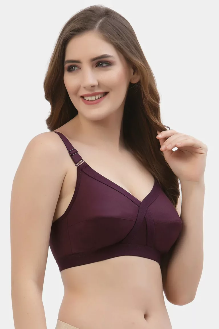 "Floret Crossfit Wine Full Coverage Bra - Non-Padded, Seamless, Full Support for Everyday Wear" - Image 4