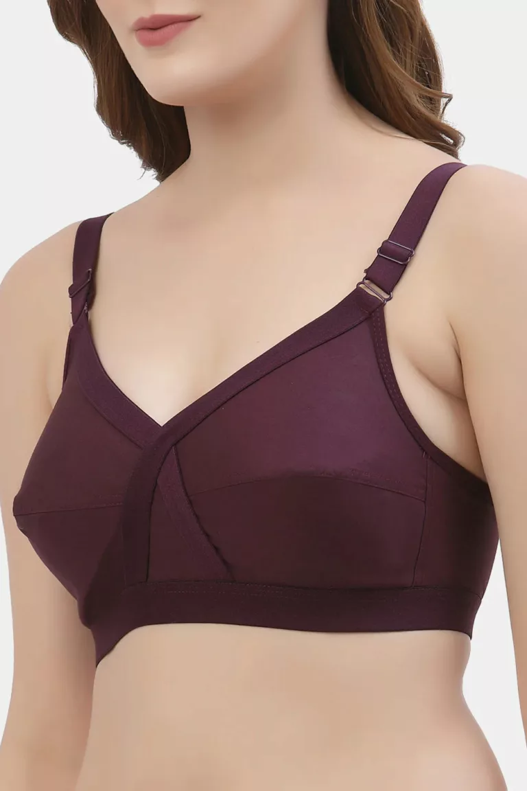 "Floret Crossfit Wine Full Coverage Bra - Non-Padded, Seamless, Full Support for Everyday Wear" - Image 5
