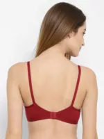 Floret Katrina Red Bra - Non-Padded, Medium Coverage, Seamless, Stylish Design for Everyday Wear" - Image 2