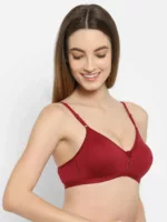 Floret Katrina Red Bra - Non-Padded, Medium Coverage, Seamless, Stylish Design for Everyday Wear" - Image 6