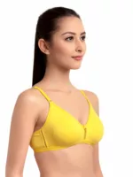 "Floret Katrina yellow Bra - Non-Padded, Medium Coverage, Seamless, Stylish Design for Everyday Wear" - Image 3