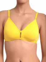 "Floret Katrina yellow Bra - Non-Padded, Medium Coverage, Seamless, Stylish Design for Everyday Wear" - Image 4