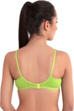 "Floret Katrina Lime Green Bra - Non-Padded, Medium Coverage, Seamless, Stylish Design for Everyday Wear" - Image 4