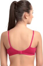 "Floret Katrina Pink Bra - Non-Padded, Medium Coverage, Seamless, Stylish Design for Everyday Wear" - Image 4