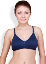 "Floret Katrina Blue Bra - Non-Padded, Medium Coverage, Seamless, Stylish Design for Everyday Wear"