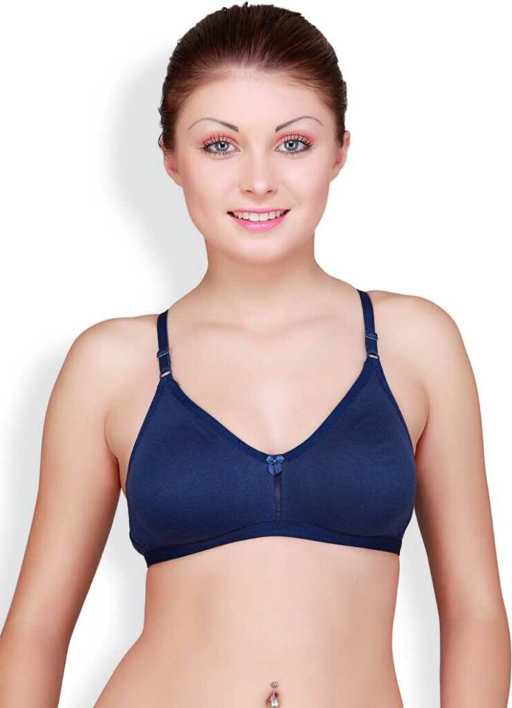 "Floret Katrina Blue Bra - Non-Padded, Medium Coverage, Seamless, Stylish Design for Everyday Wear" - Image 1