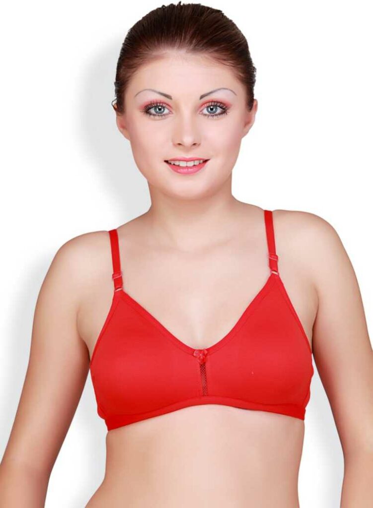 "Floret Katrina Red Bra - Non-Padded, Medium Coverage, Seamless, Stylish Design for Everyday Wear" - Image 1