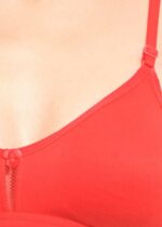 "Floret Katrina Red Bra - Non-Padded, Medium Coverage, Seamless, Stylish Design for Everyday Wear" - Image 6