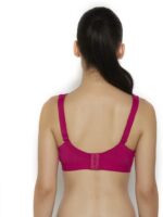 "Floret Cristina Pink Bra - Non-Padded, Full Coverage, Stylish Net Pattern for Everyday Use" - Image 4