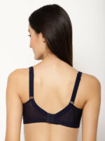 Floret T3060 Blue Bra - Non-Padded, Full Coverage, Stylish Net Pattern for Everyday Use" - Image 3